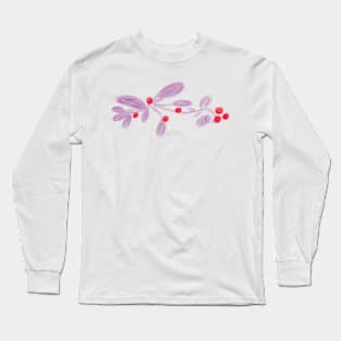 Colorful watercolor floral leaf Long Sleeve T-Shirt